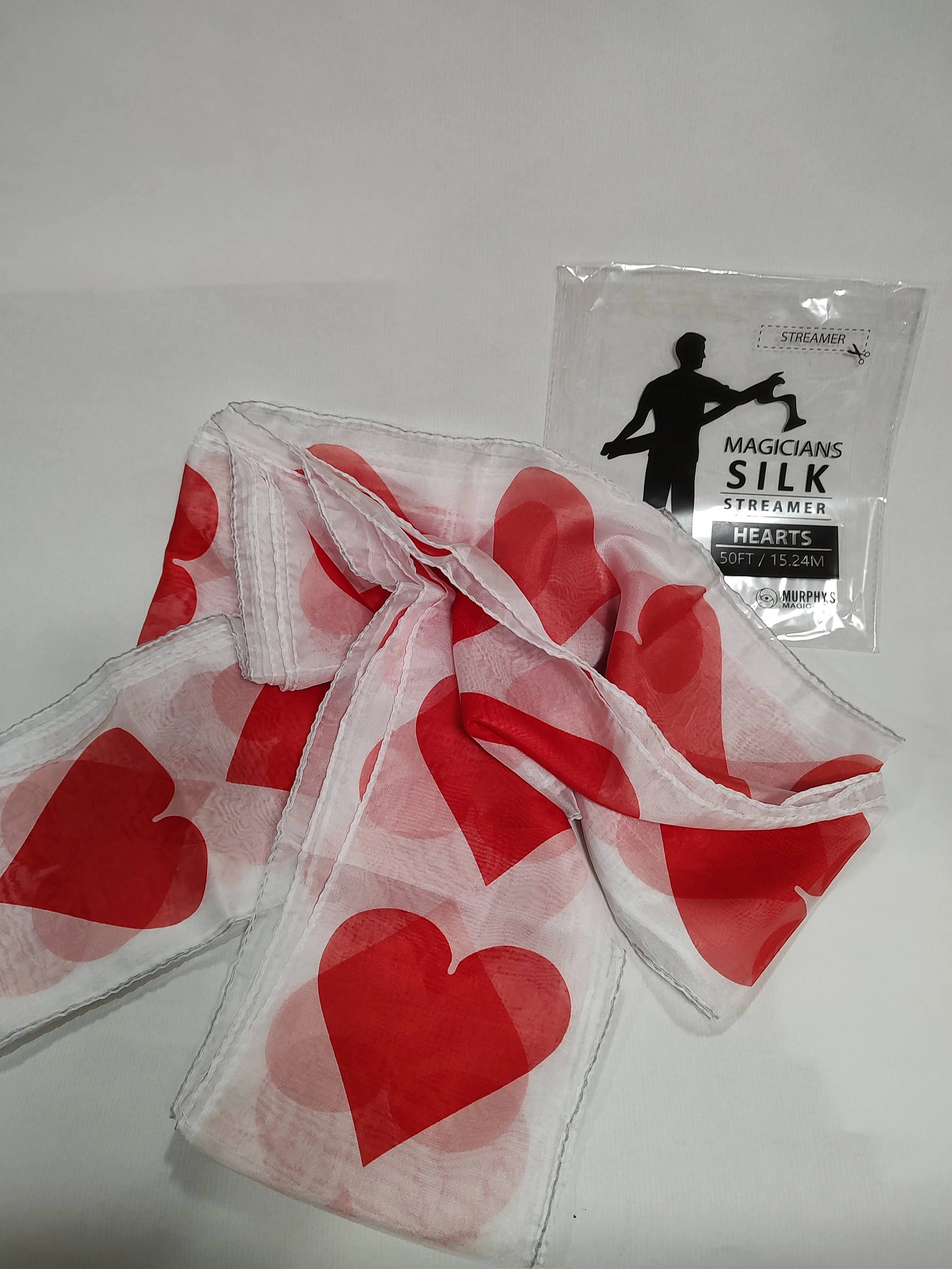 PRO SILK XXL HEART STREAMER 50 foot X 6.5 inch by Murphy's Magic