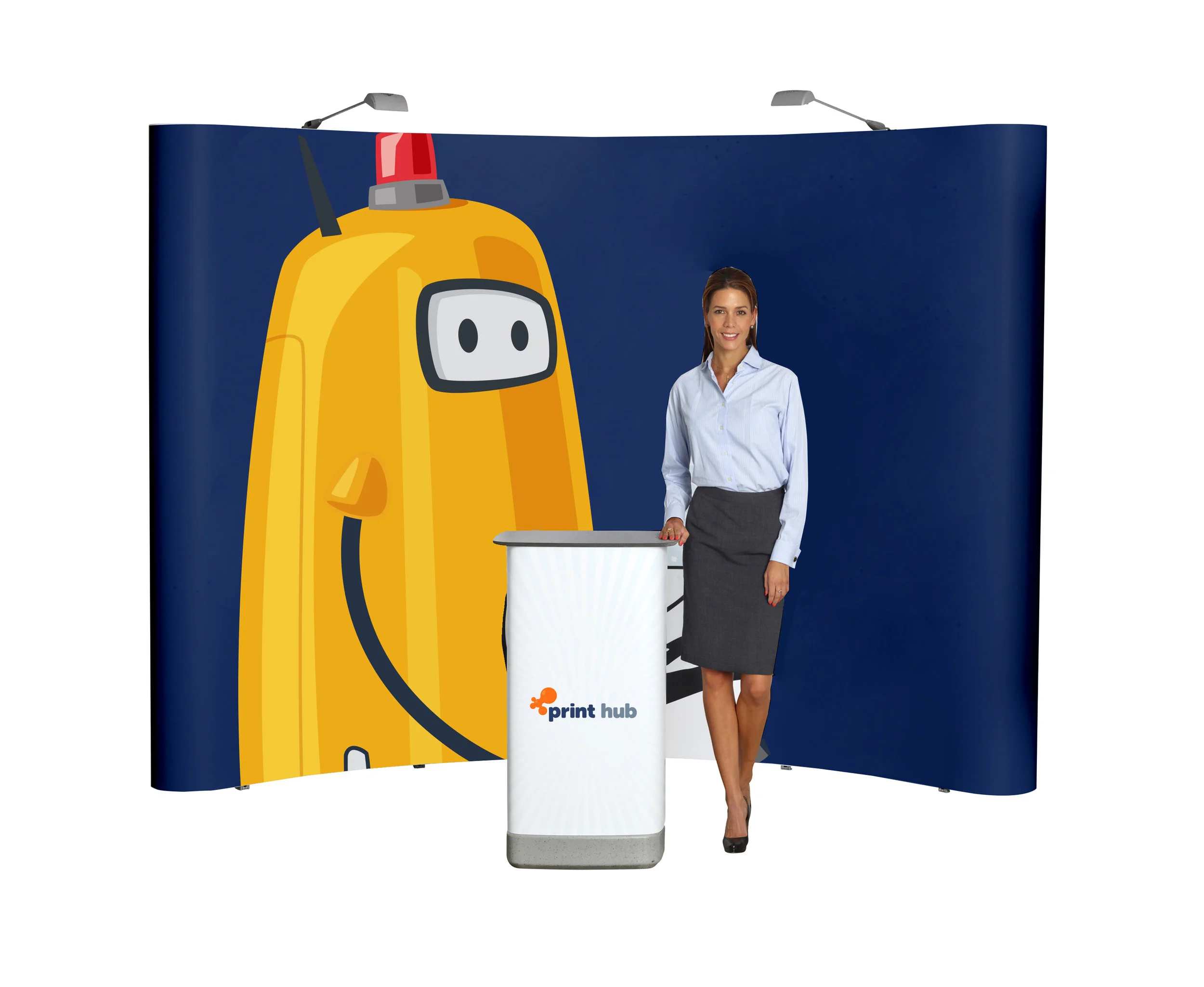 step & repeat made of magnetic styrene plastic sheets large format printed for trade show events by Print Hub a sign shop