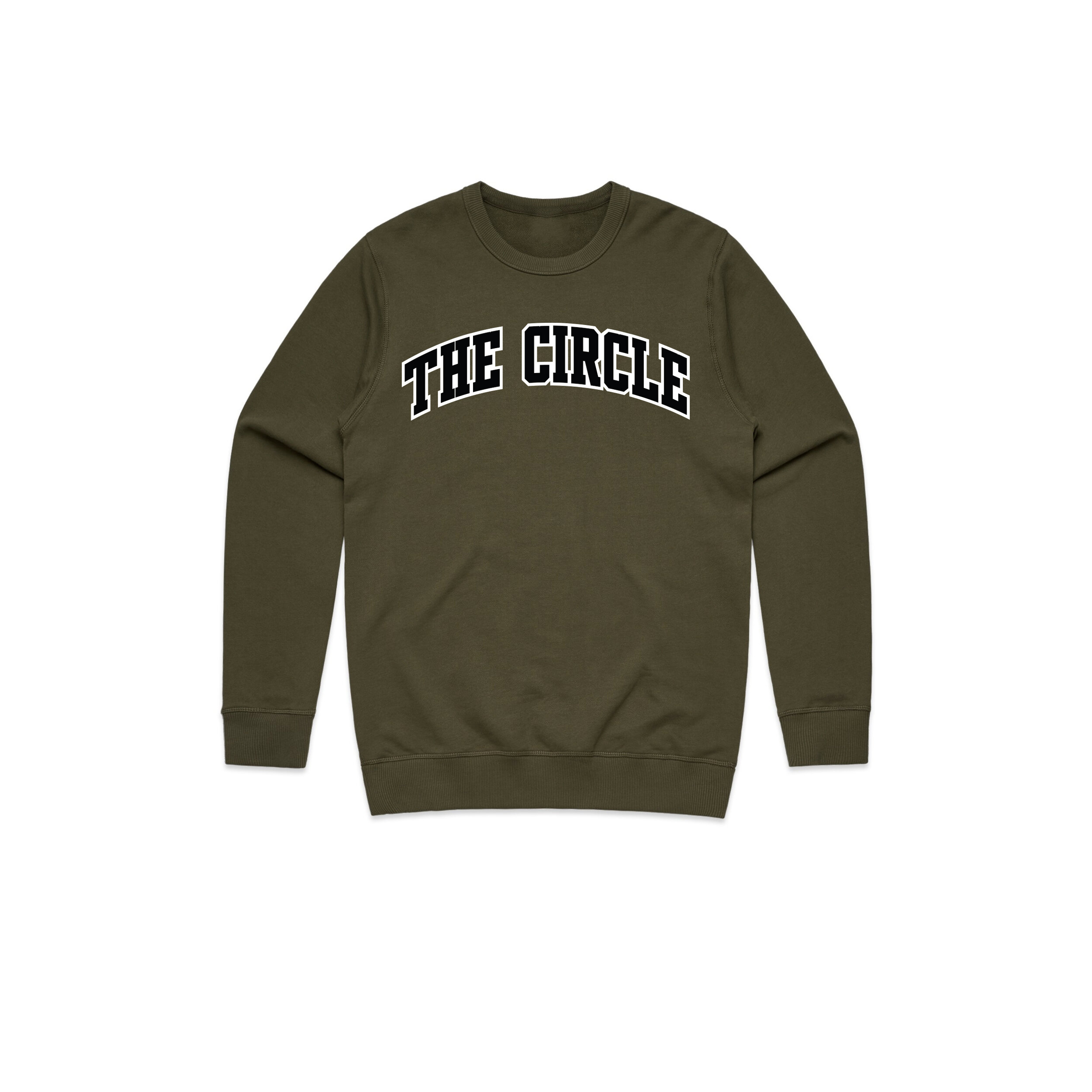 College Arch Crewneck - Olive — The Circle