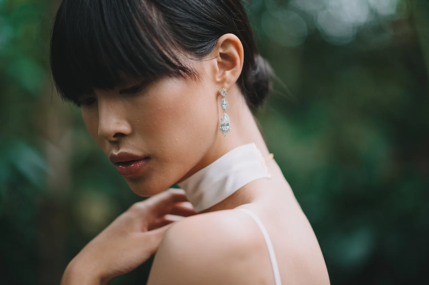 Davie & Chiyo Handmade Bridal Head Piece Floral Head Piece PEYTON Headpiece Set | EDEN LUXE Bridal main image 4