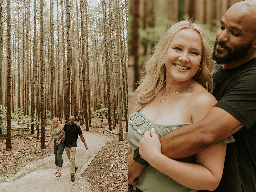  man wrapping up his fiancé in hug by Steph Photo Co 