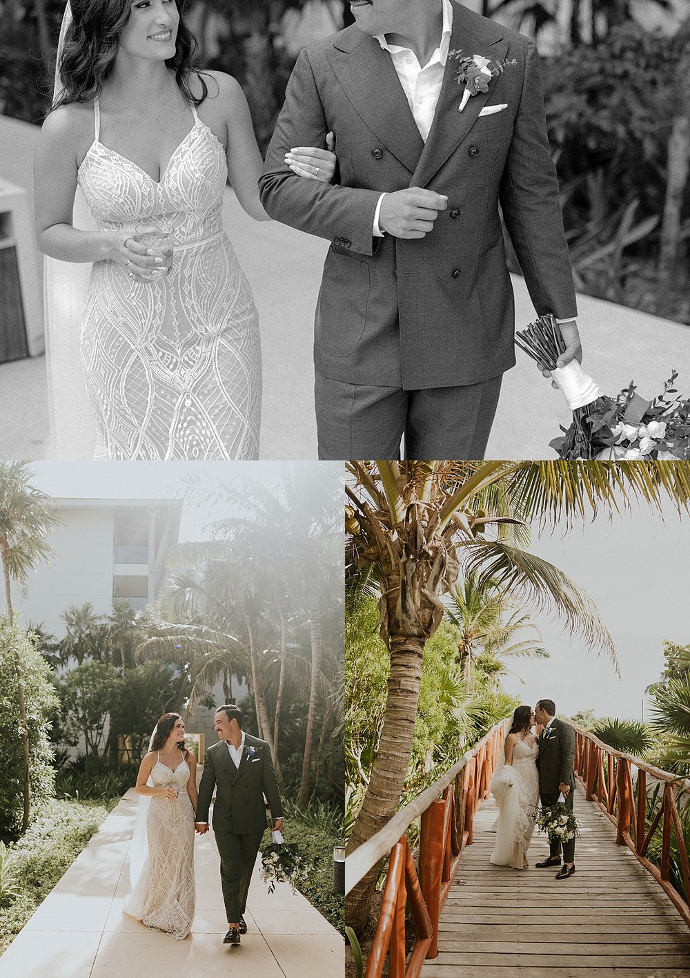  Newlyweds walk together arm in arm by Steph Photo Co 