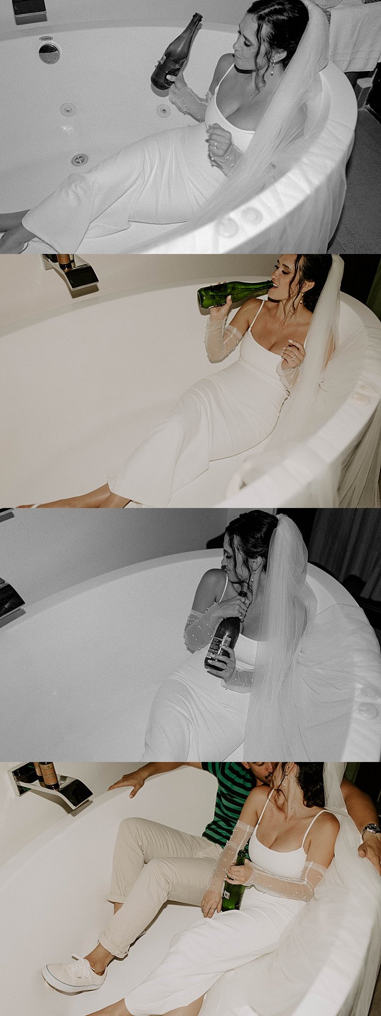  Couple enjoys champagne in the tub by Steph Photo Co 