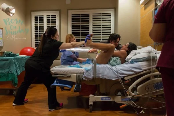 The High Risk Method: When the mother cannot hold her own legs, the RN will need to help, putting herself in jeopardy of injury. This also prevents the RN from assisting the Doctor.
