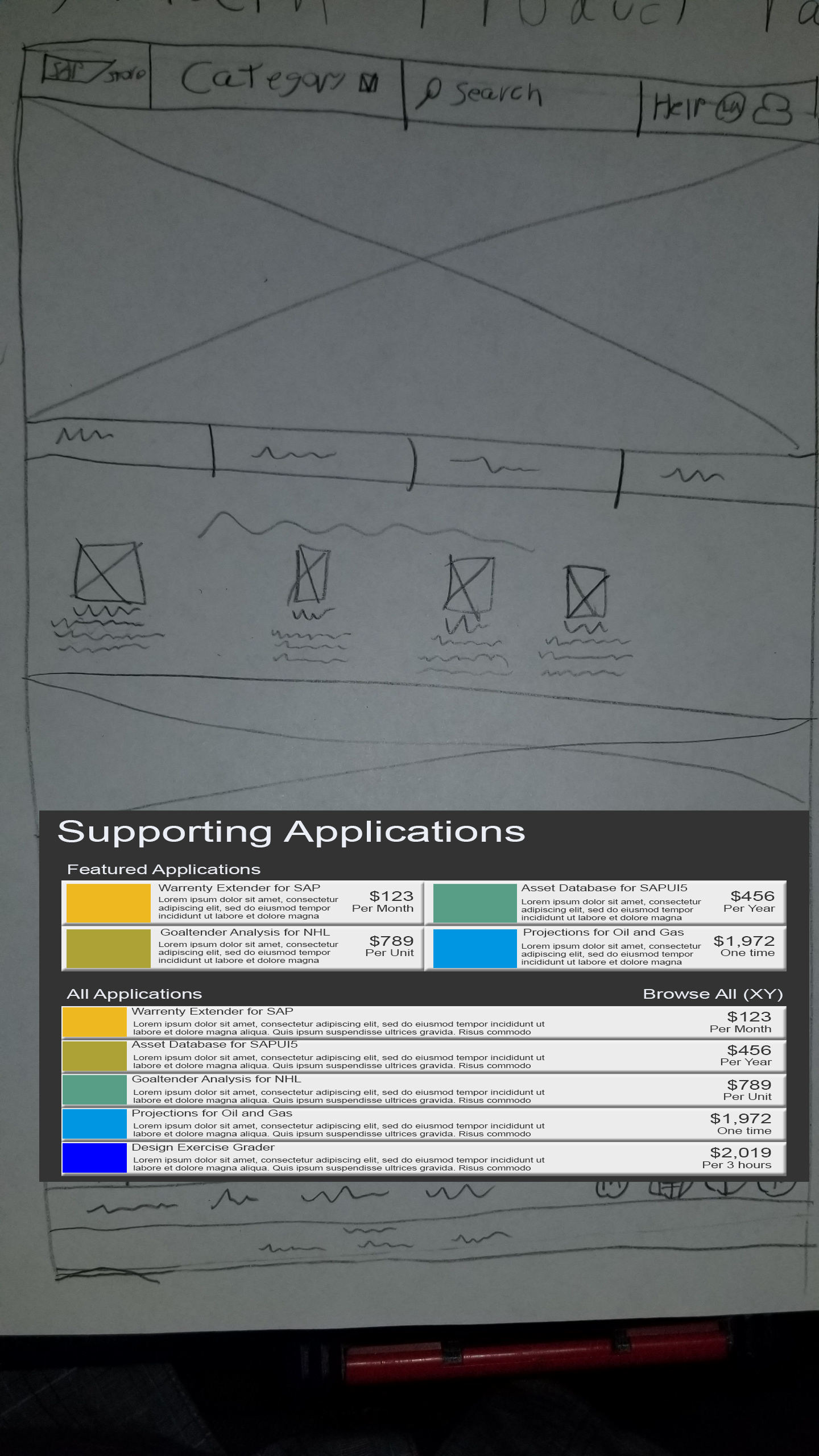 Design Treatment on Wireframe