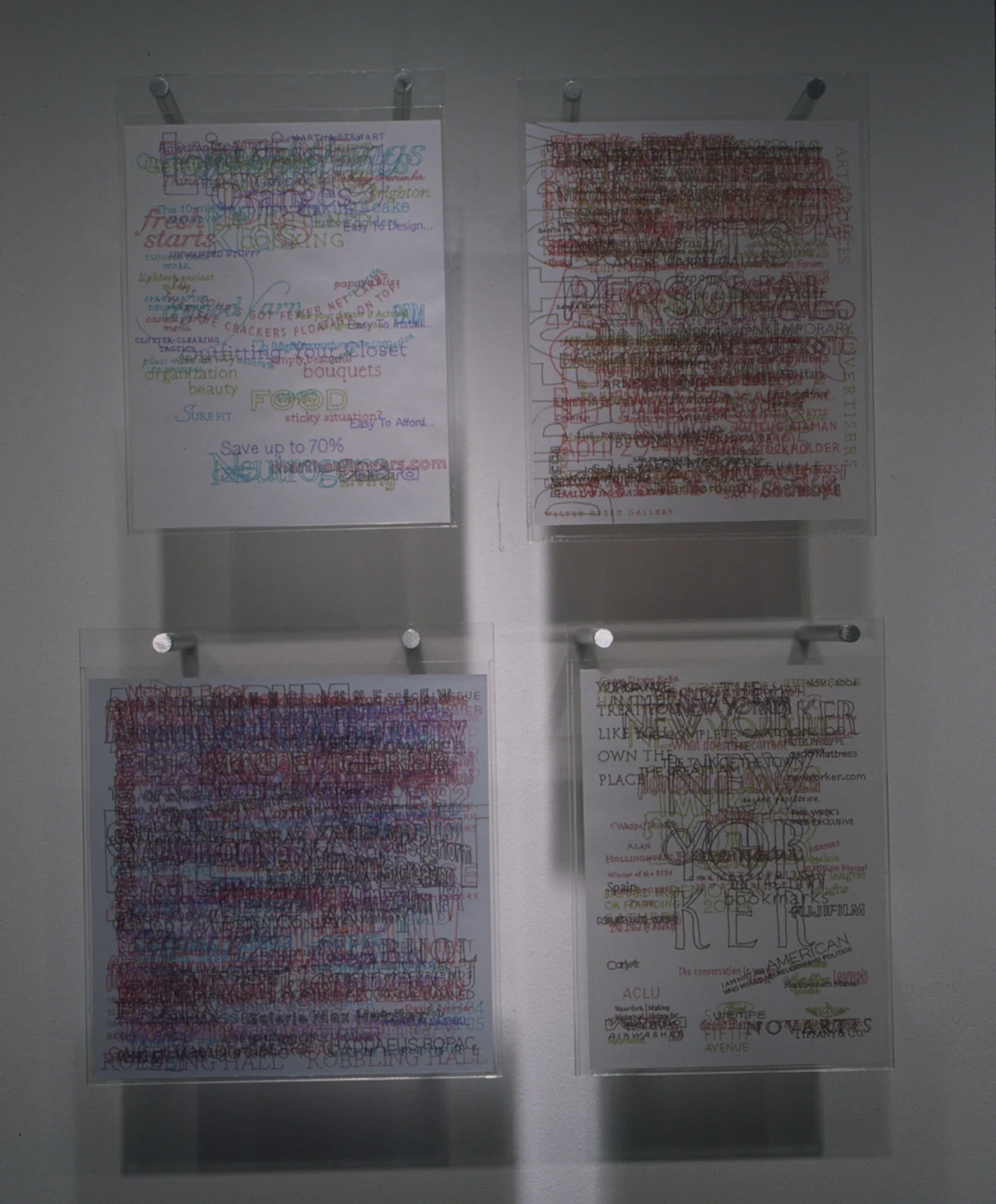 Grouping sourced from magazines targeting pop culture enthusiasts (Martha Stewart Living, Art in America, Artforum, The New Yorker)