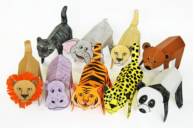 Folding Paper Zoo Animals — Twizl