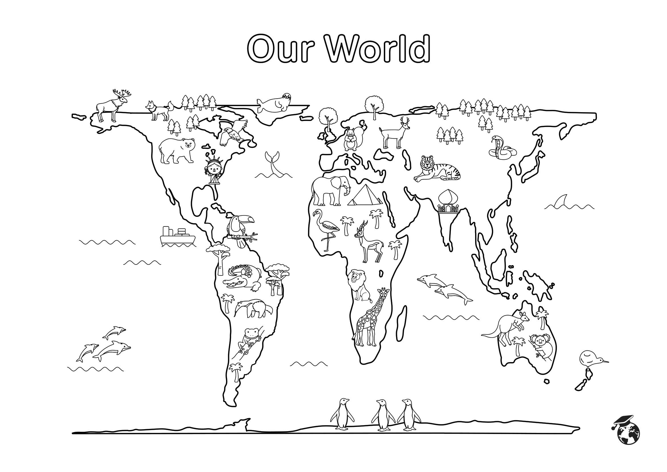 Colouring — Twizl Within World Biome Map Coloring Worksheet