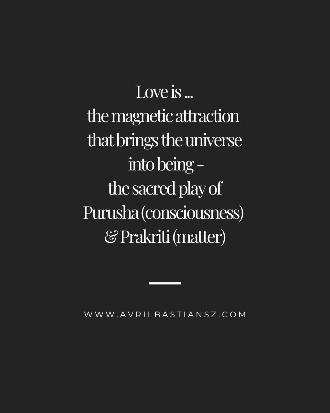 Not One, not two, Both : One & Two. Love is Eternal, it has no end, world without end, Amen 🌻
#love #eternal #purusha #prakriti #yogaoflove #consciousness #spirituality #theyogaofbeing