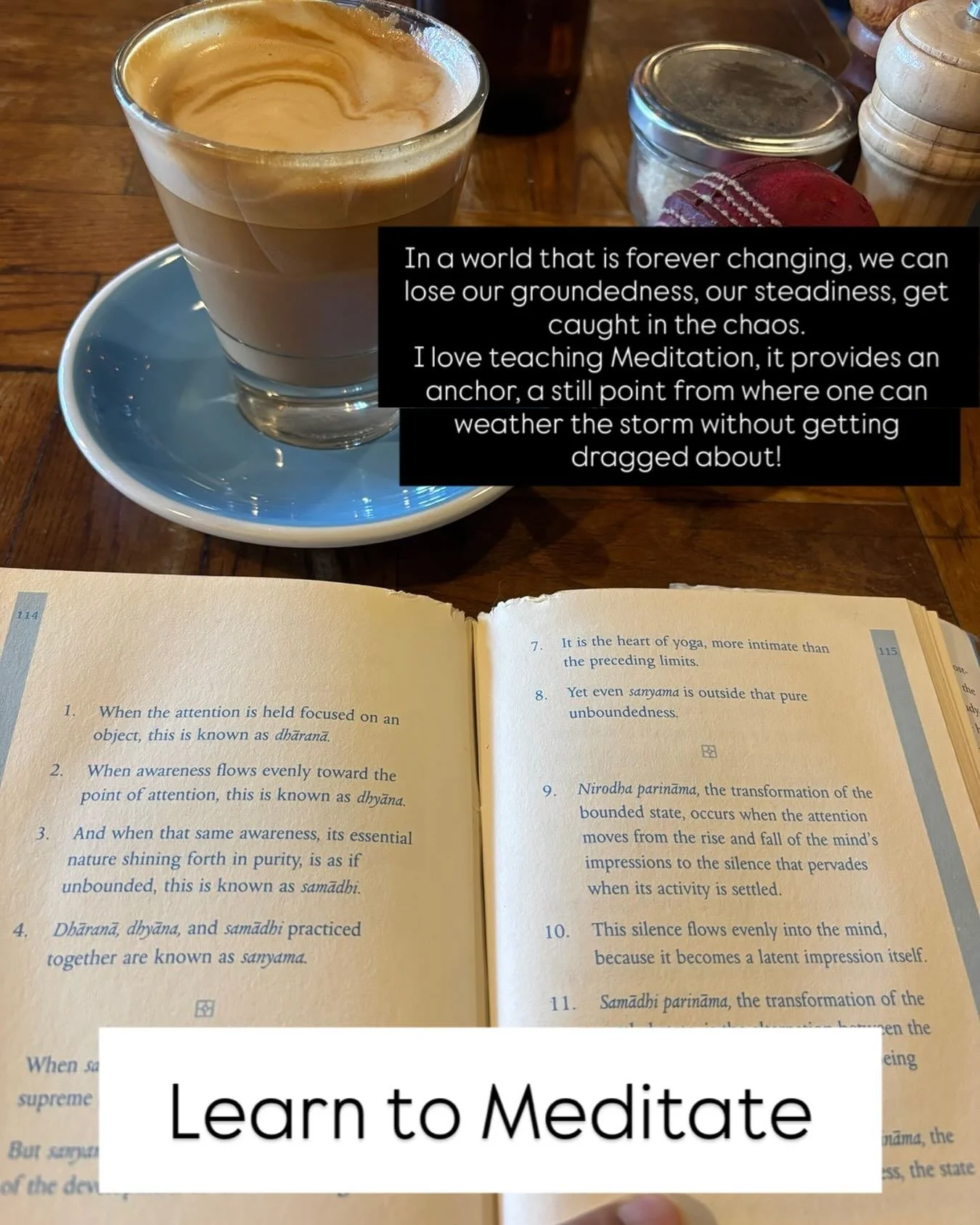 Learn to navigate the weather - the changes in life. Create mental stability and clarity. Give yourself the gift of this life changing practice. 

DM me for course details or one-on-one teachings. 

#vedic #meditation #vedanta #yoga #sutra