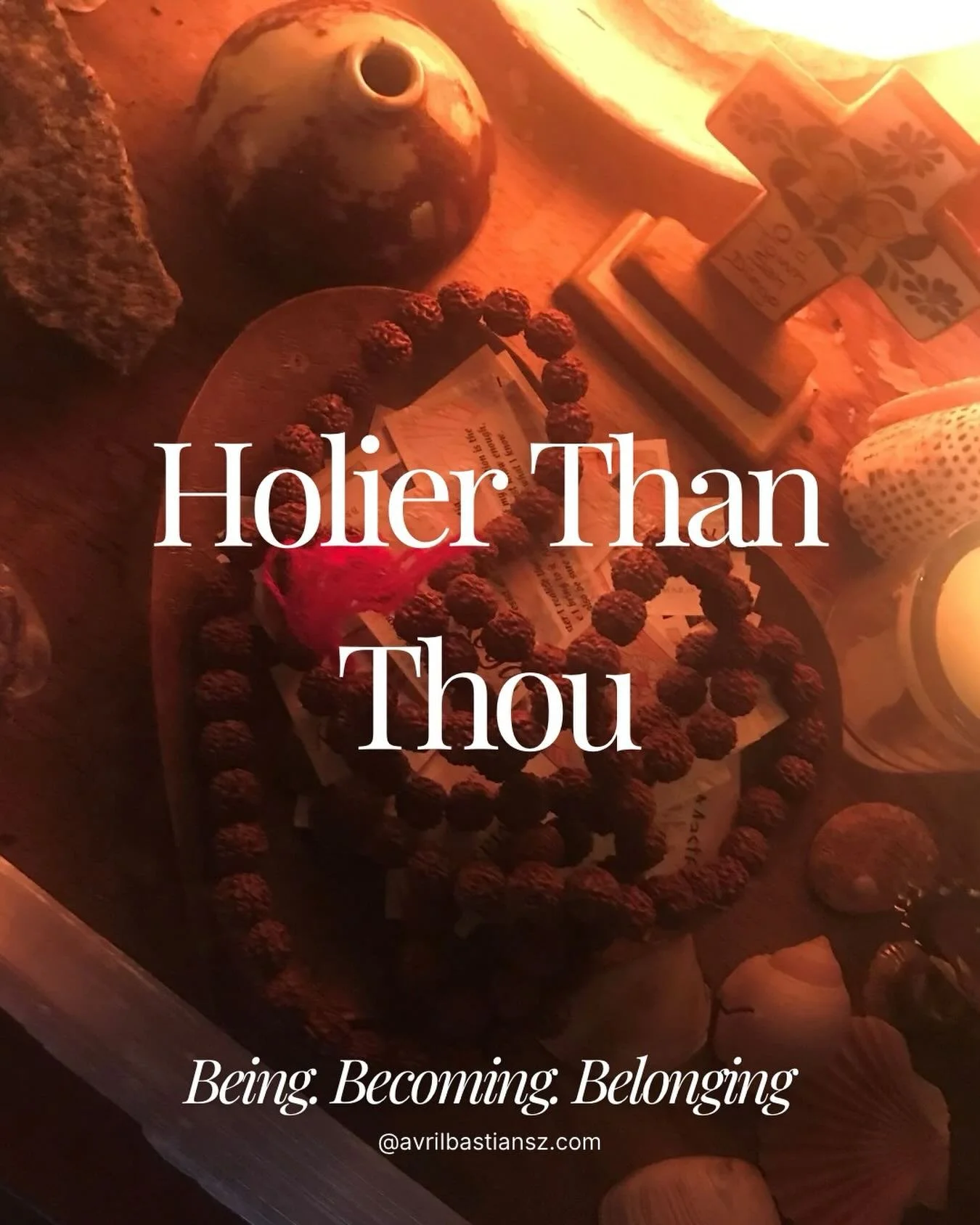 Holier Than Thou?

Yoga was never meant to be a costume we wear in public.

The practice is the practice.
The quiet discipline.
Your sādhana.

And then&mdash;when the practice is done&mdash;we go and live our lives.
You don&rsquo;t need to wear it li