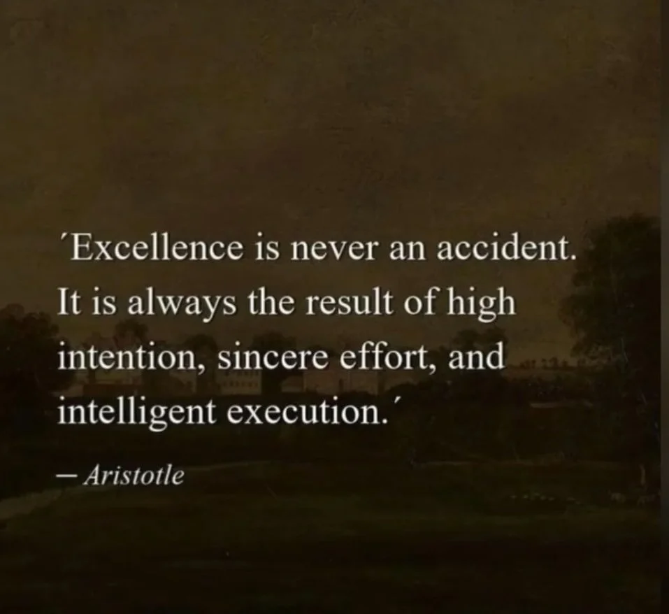 This is my favourite quote!

Begin with a pure &amp; high intention ❤️

Whatever it is you&rsquo;re pursuing excellence in, may it be beneficial to all of humanity. 

#intention #excellence #effort #intelligence #newyear