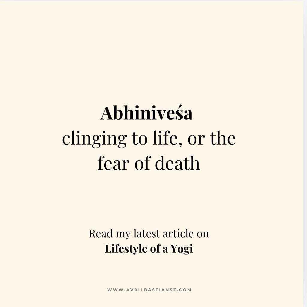 Abhiniveśa is one of the kleśas in yoga philosophy &mdash; the deep clinging to life, and the fear that sits beneath our attachment.

My latest Lifestyle of a Yogi article is a reflection on mourning, attachment, and learning how to make space for gr