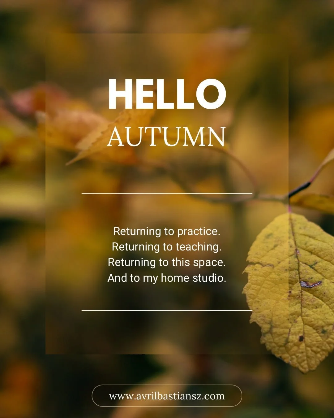 After some time away with family, I&rsquo;m slowly returning to teaching after the Easter break.

Here is the rhythm of practice as things begin again.

It feels good to return.

I&rsquo;ll also be sending out the full schedule via email. Please subs