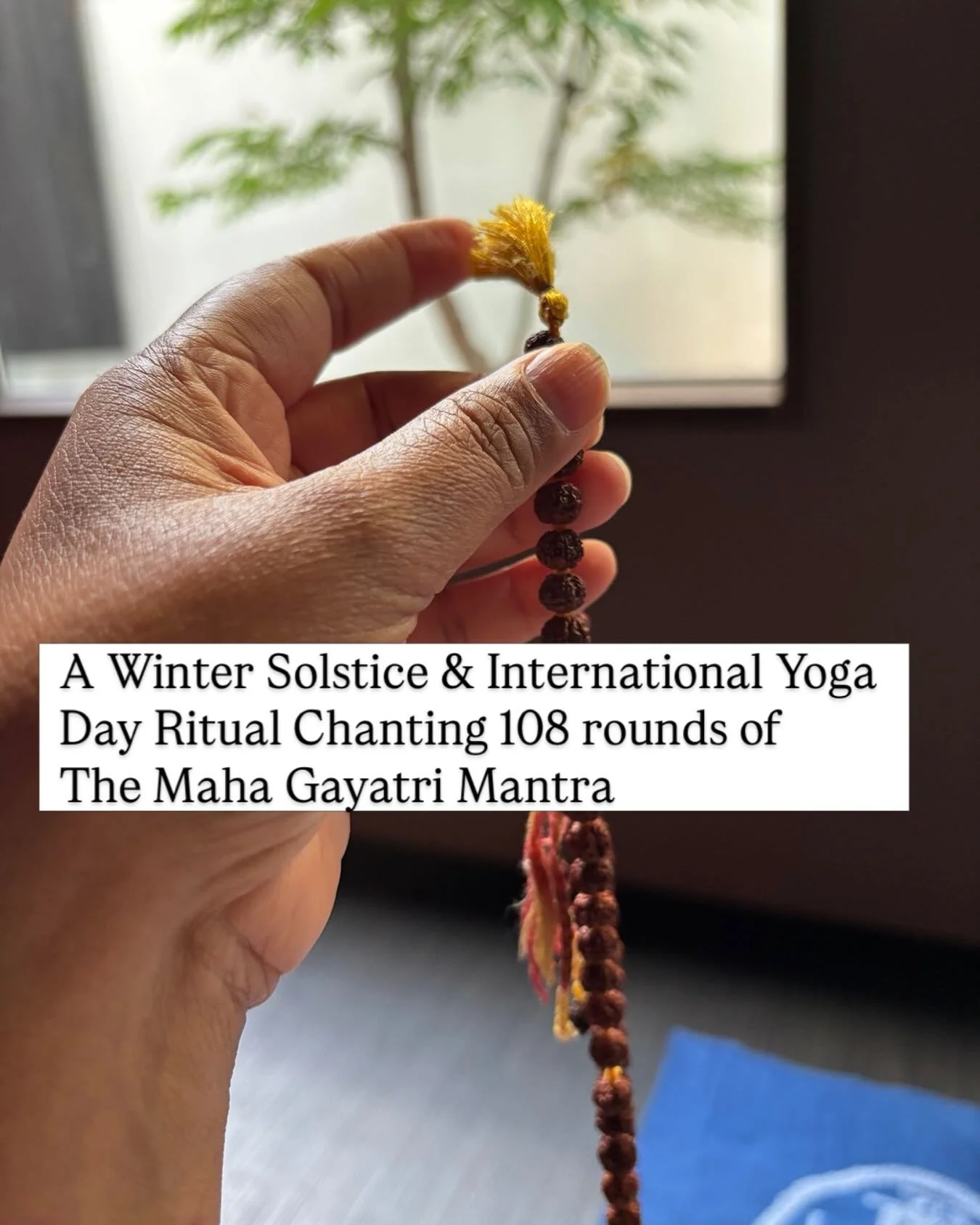 INTERNATIONAL YOGA DAY &amp; WINTER SOLSTICE MANTRA MEDITATION

Join us for a special evening as we gather to honour International Yoga Day and the Winter Solstice, a sacred meeting of outer stillness and inner light.

The Winter Solstice marks the l