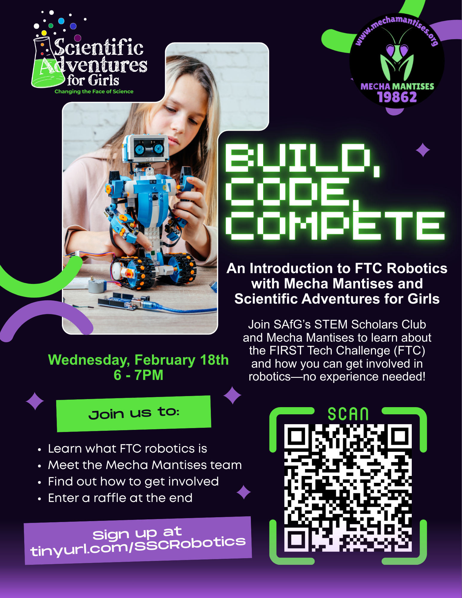 An Introduction to FTC Robotics with Mecha Mantises and Scientific Adventures for Girls