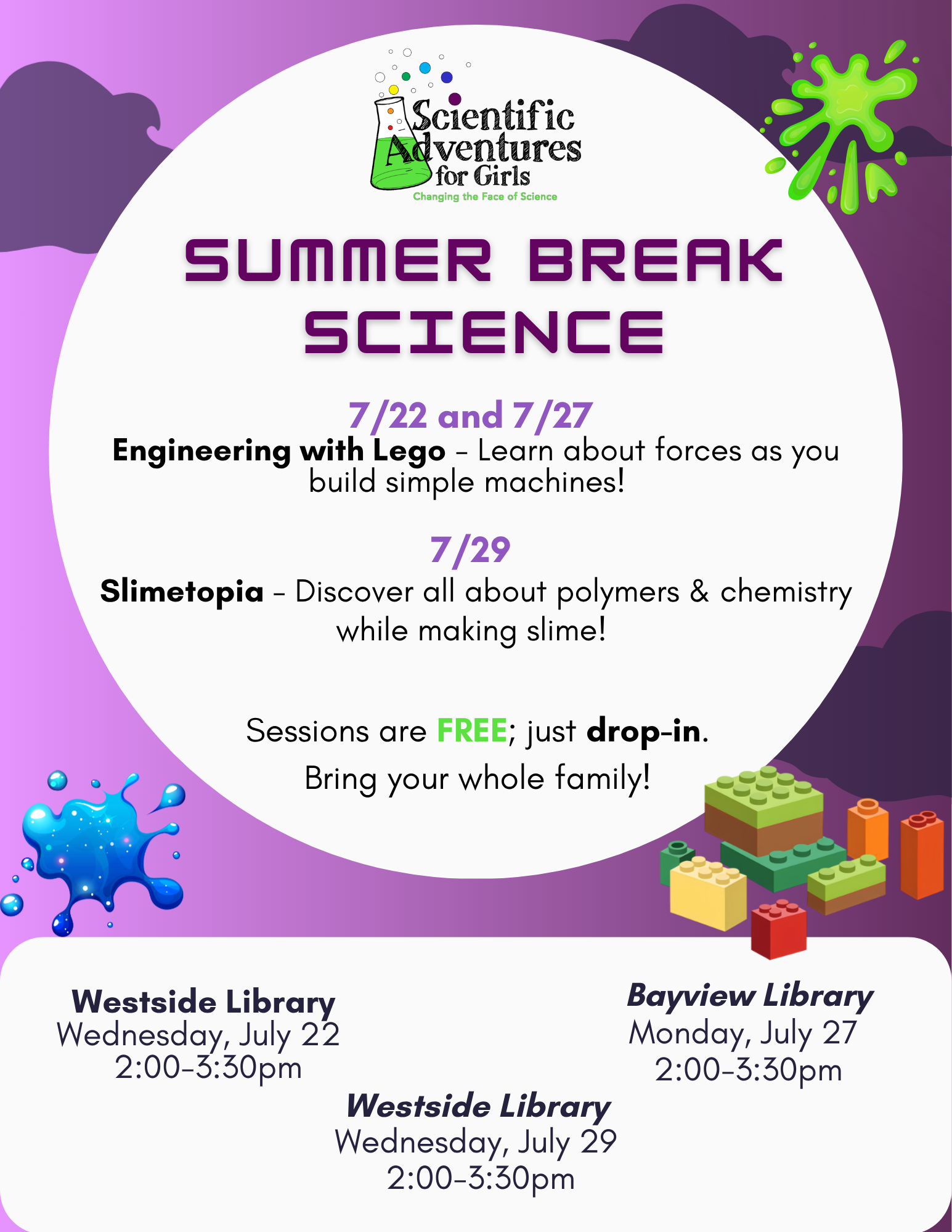 Summer Break Science: Scientific Adventures for Girls at East Bay Libraries