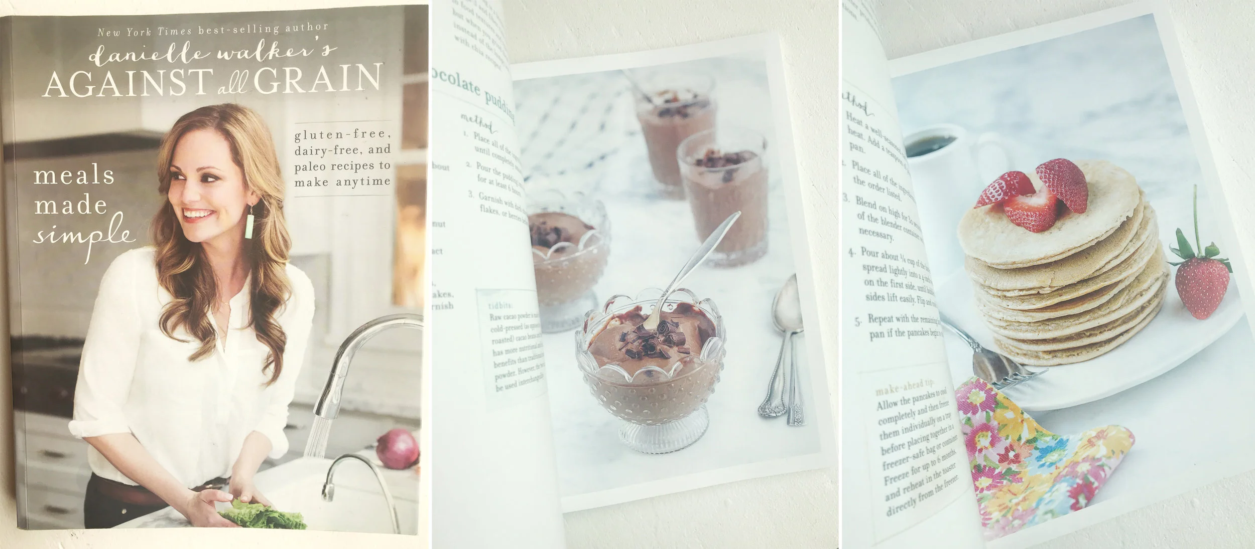 2. Danielle Walker’s Against All Grain . Another MUST HAVE IN EVERY PALEO KITCHEN! I LOVE THIS COOKBOOK SO MUCH! I make the dairy free herb ranch dressing almost weekly from this book! This is an especially great cookbook if you have kids. There are a lot of kid friendly options. You can get this cookbook here . You can also check out her outstanding blog here .