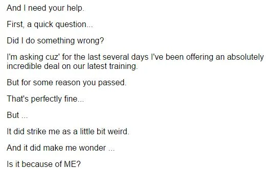 Don't be that email marketing guy. Just don't.
