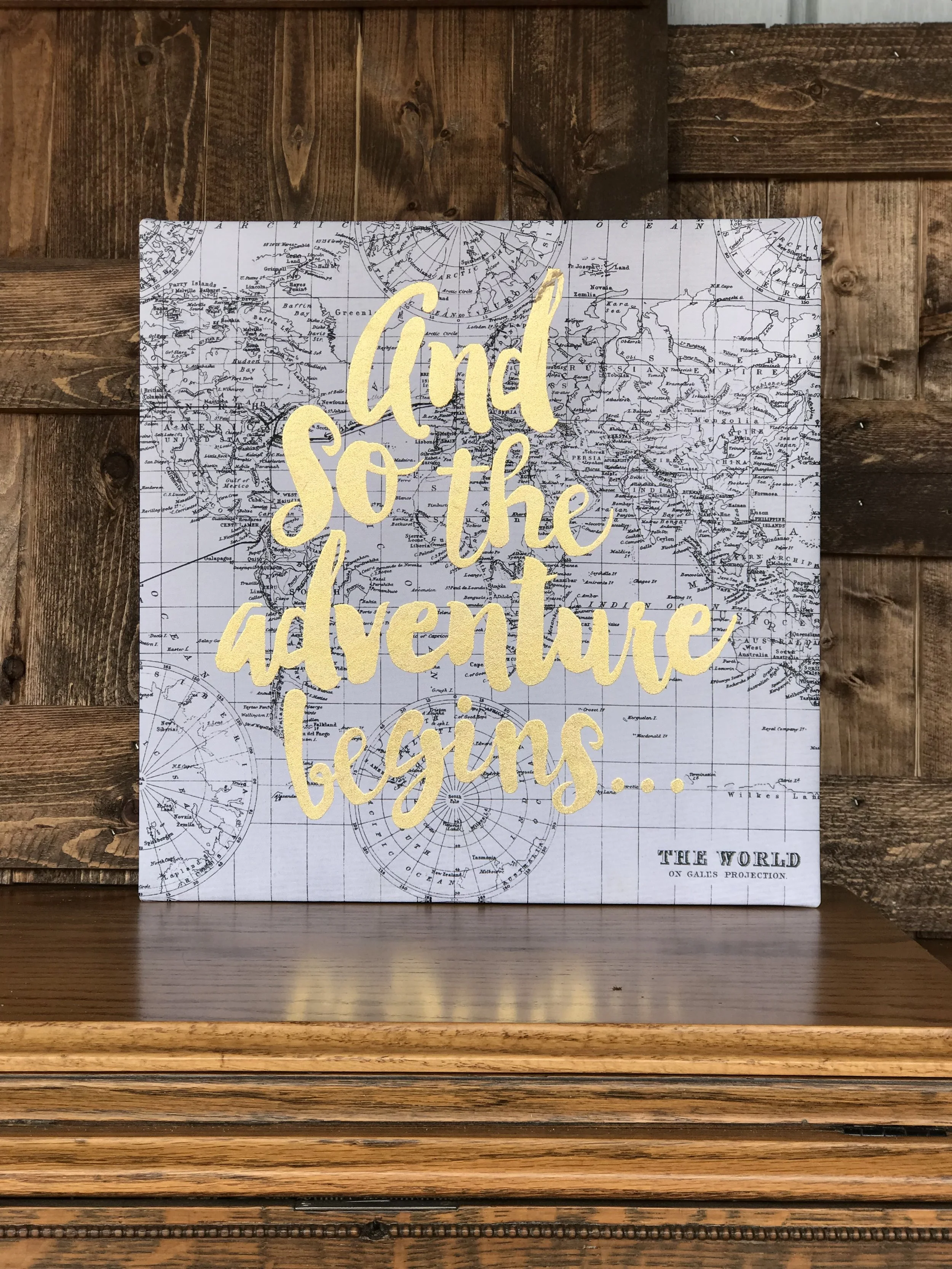 Adventure Canvas Sign