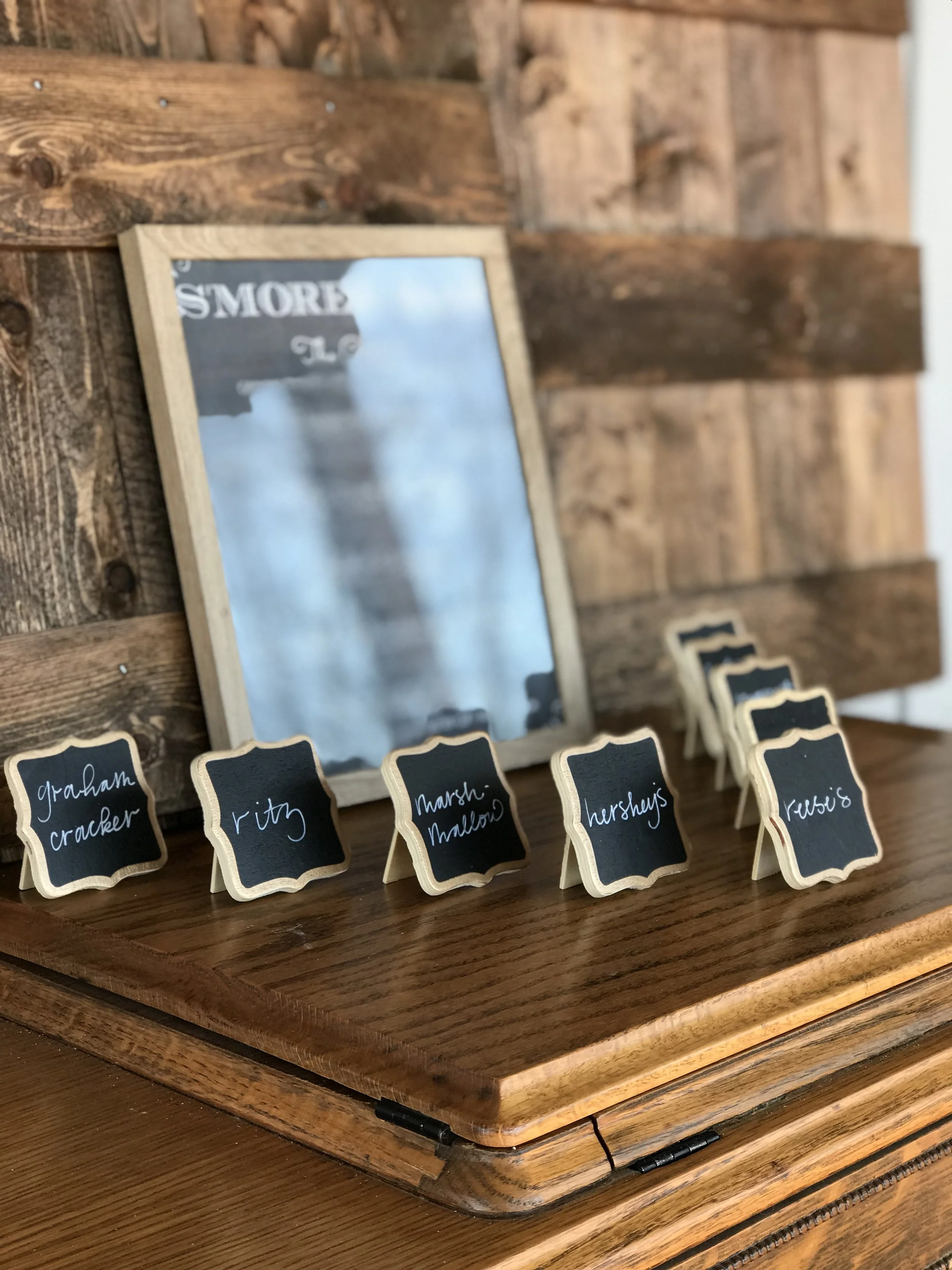 S'mores Bar Food Signs