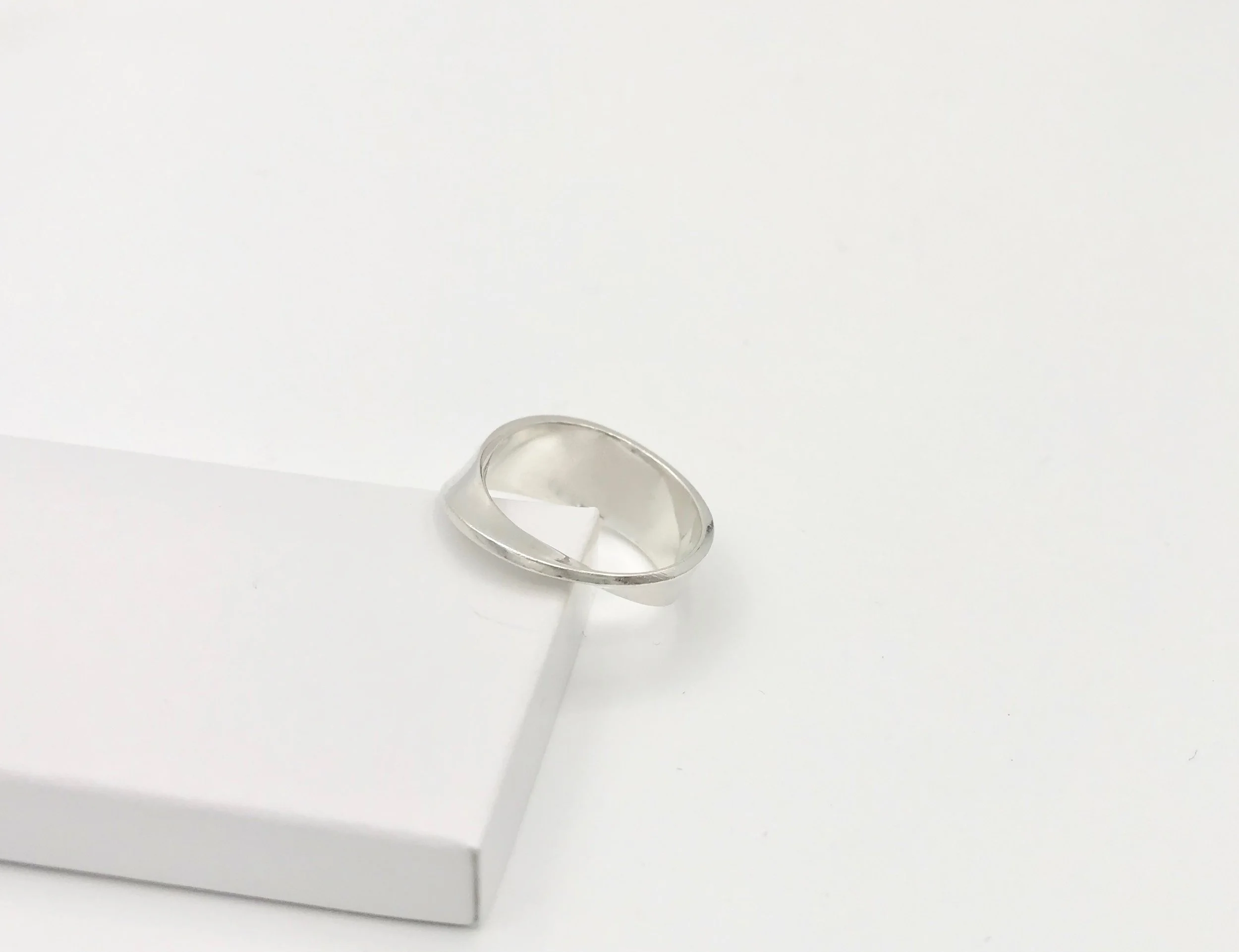 Sterling silver twisted ring
