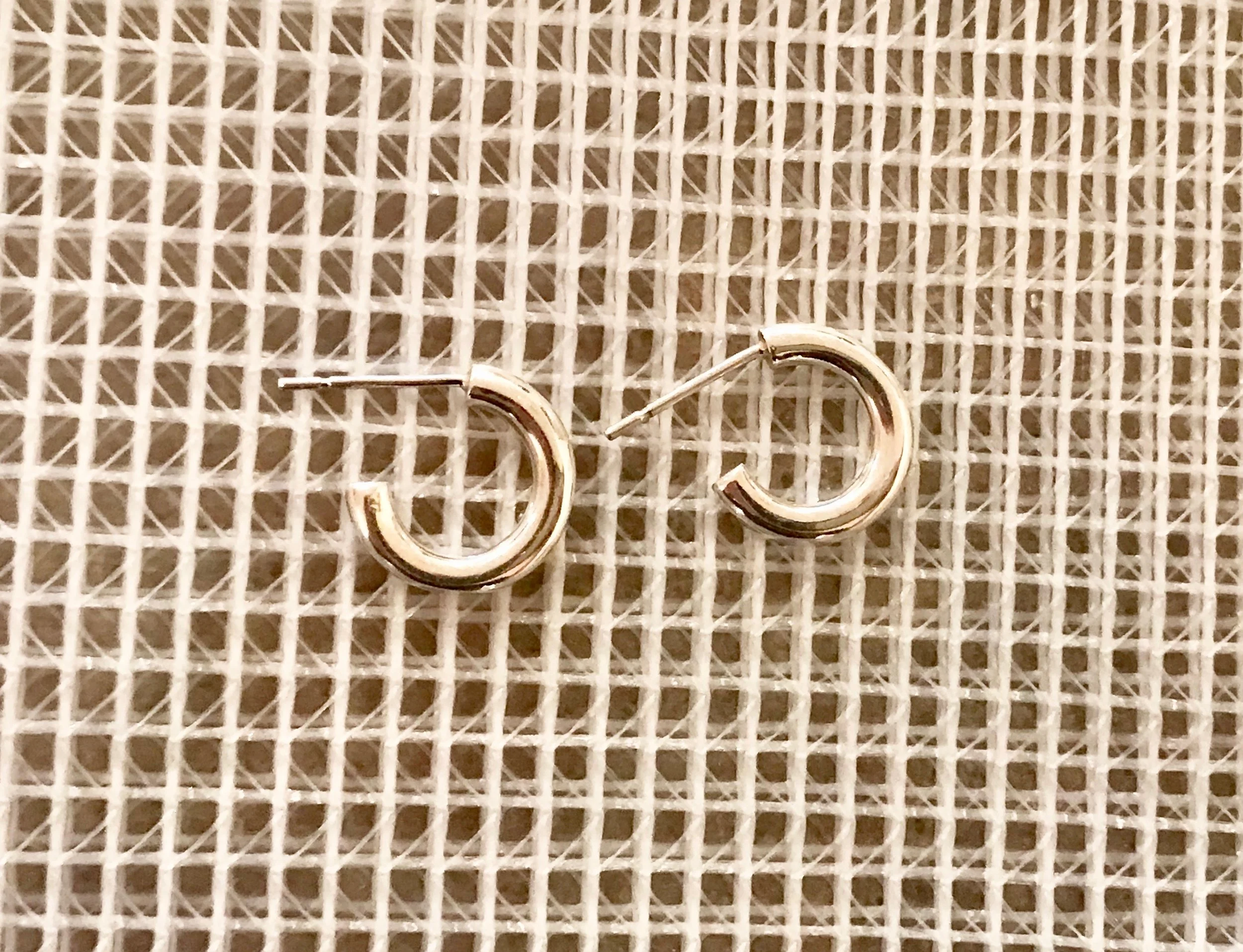 Sterling silver huggies