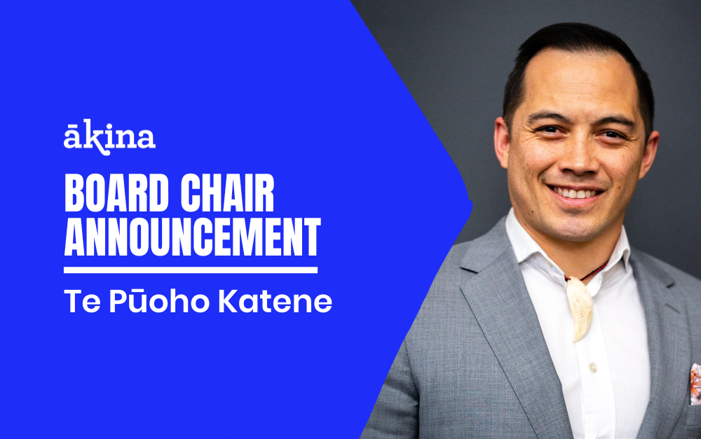New Ākina Chair Announcement: Te Pūoho Katene