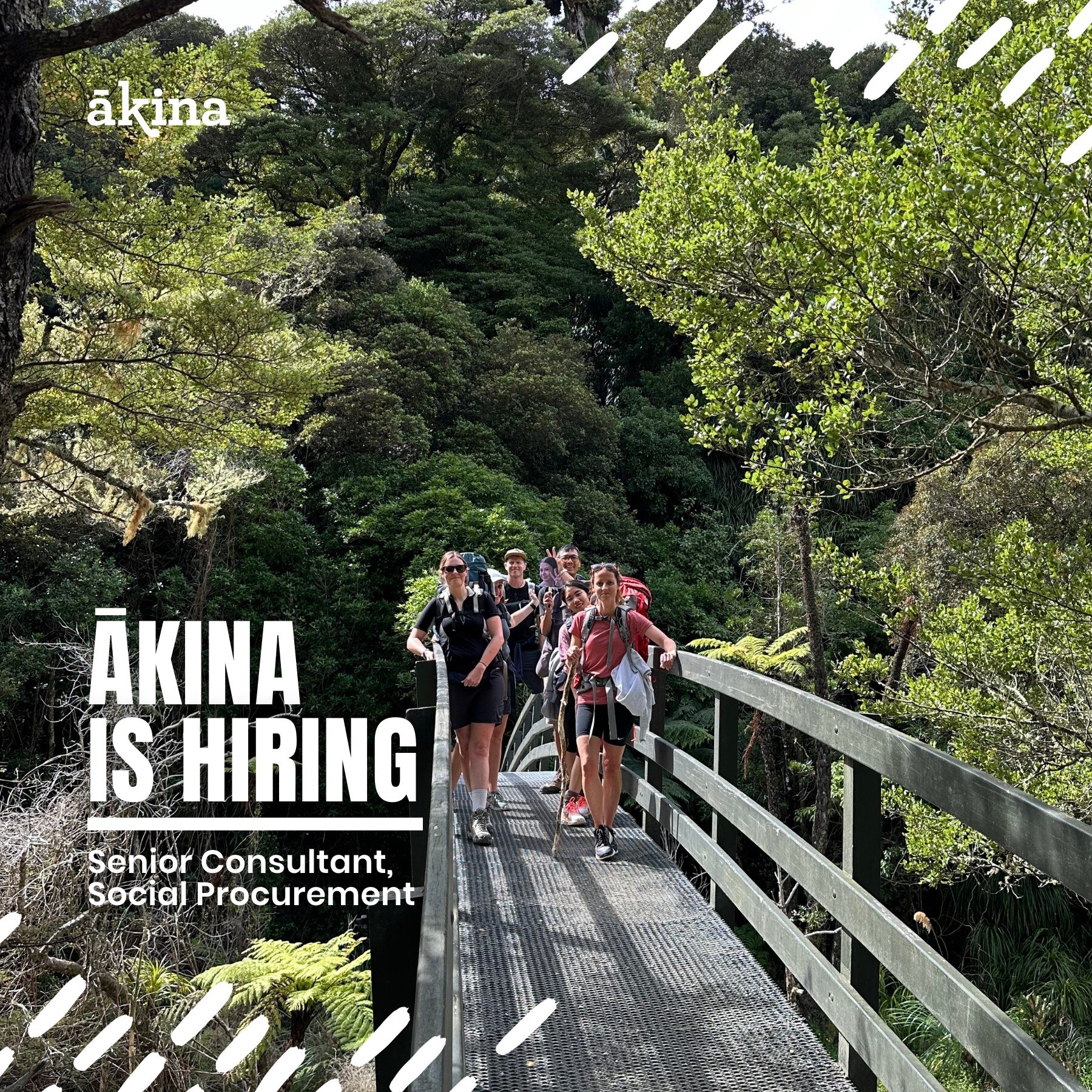 🌏 Want to create positive social impact for people and the planet while working with some really cool businesses? Come and work with us!

📣 Due to an internal promotion, Ākina is seeking a Senior Consultant, Social Procurement to join our team.

📍