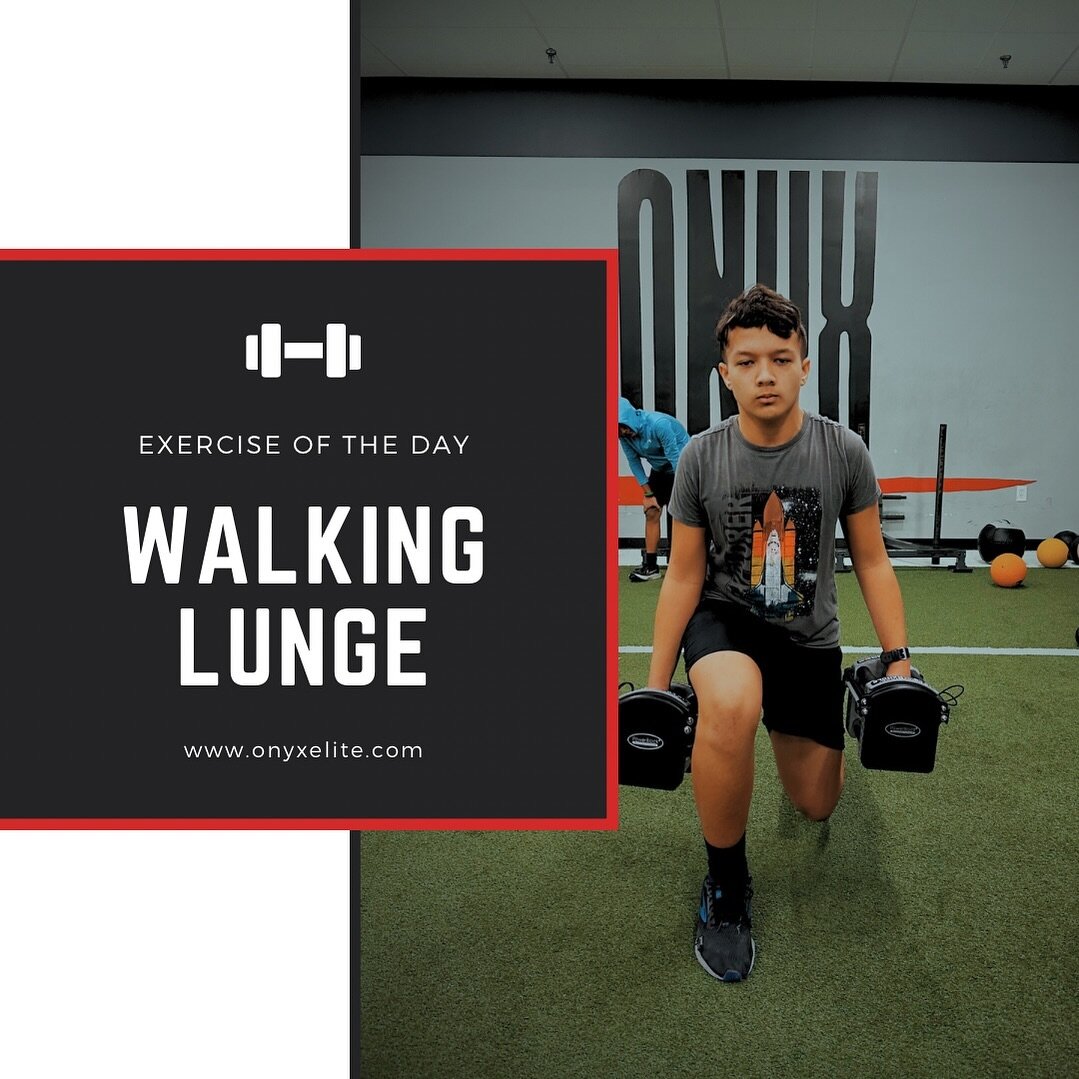 Walking lunges are an excellent move for developing lower body strength for all athletes. Here are 3 keys 🔑 to a good walking lunge. 

1️⃣ Posture - keep your upperbody as vertical as possible and avoid leaning forward past the knee to protect your 