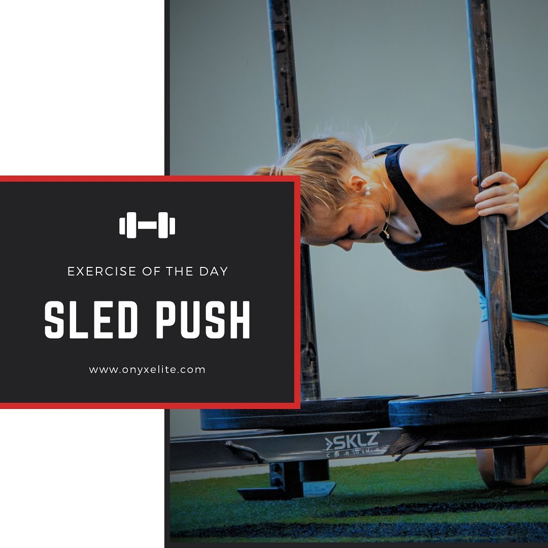 Sled push is a great way to work on acceleration mechanics and develop power! You can use different variations in load to work on strength or power. 

If you want to work on starting strength, load the sled heavy and work on pushing down thru the gro