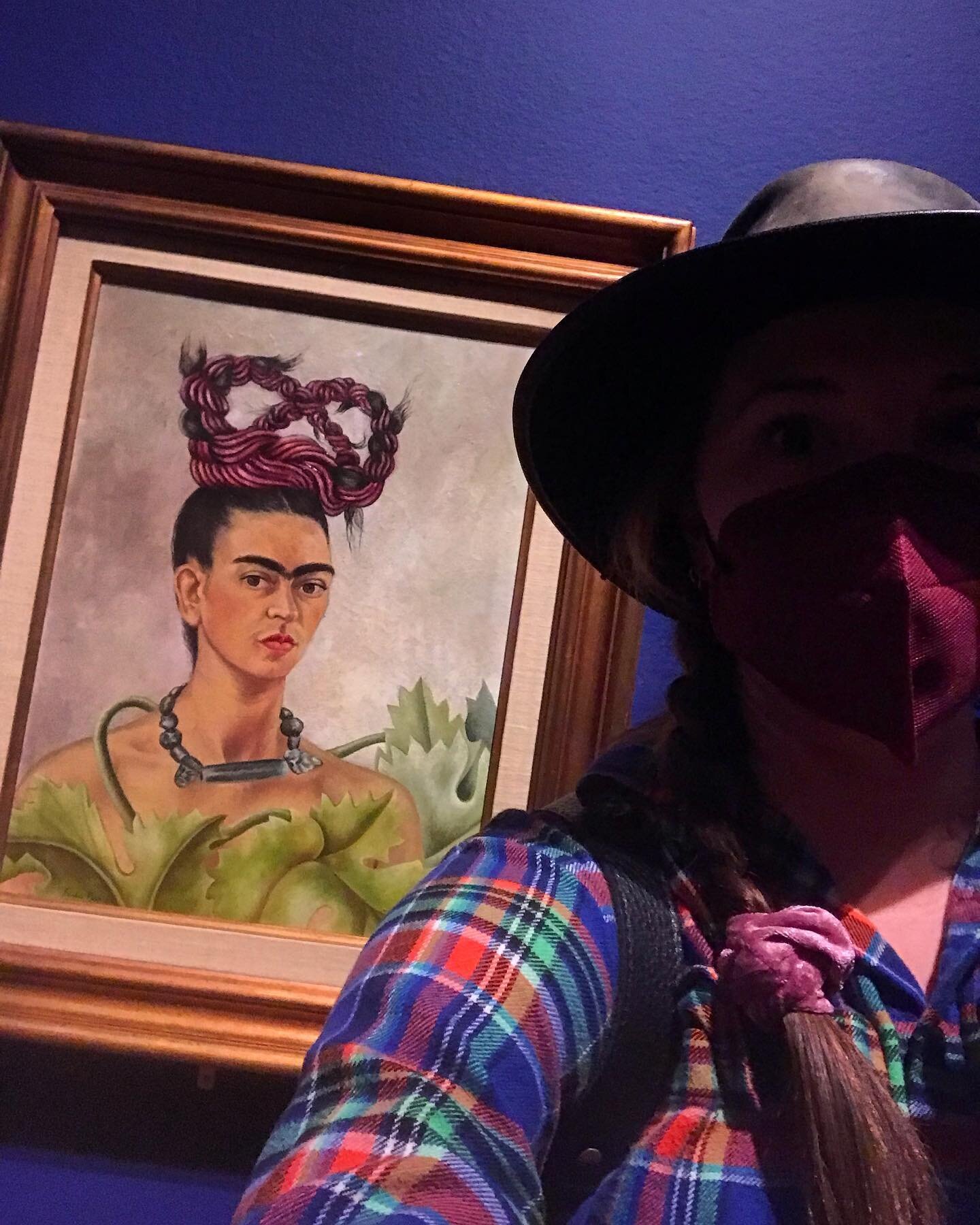 Feeling very inspired by a trip to see my girl #frida at the @portlandartmuseum this weekend. Can&rsquo;t wait to incorporate some self portrait prompts and activities into my kids yoga classes 🧘🏼&zwj;♀️ #life #imitates #art #fridakahlo #diegoriver