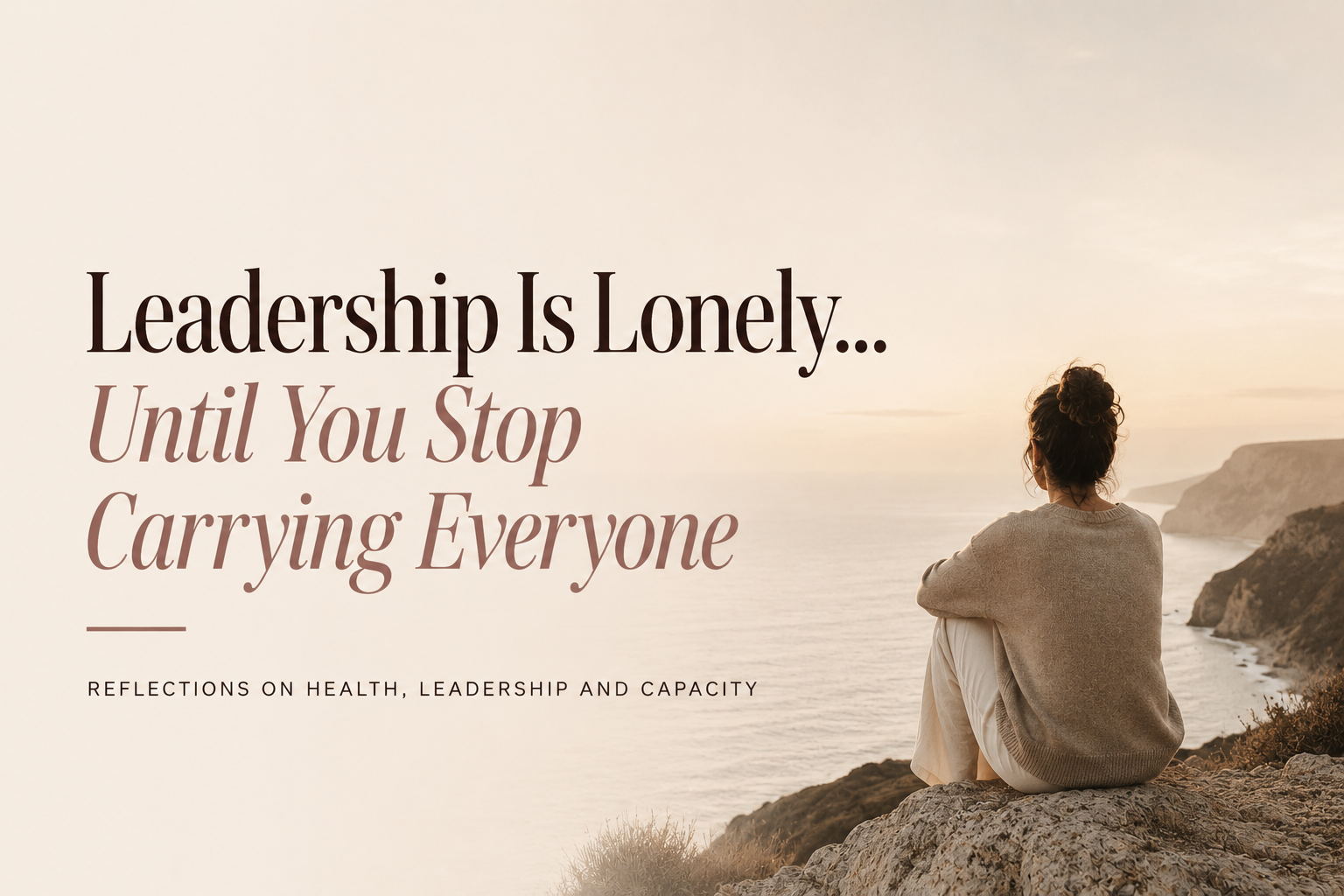       
  
     Leadership Is Lonely... Until You Stop Carrying Everyone   I've been thinking a lot lately about the phrase:  "Leadership is lonely."  And for years, I believed it.  Because leadership meant:  Carrying the weight.  Making difficult dec
