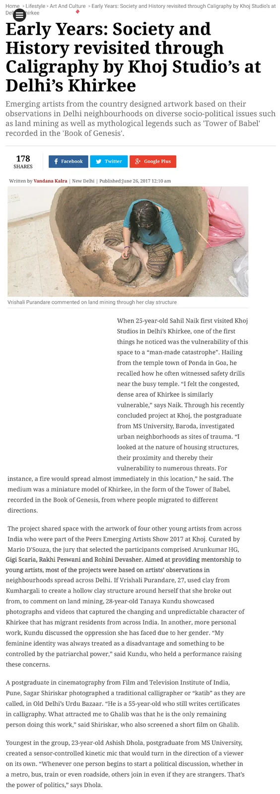 Khoj Residency Programme - Tearsheet - Article about the Group Show Exhibition - The Indian Express 2.jpg