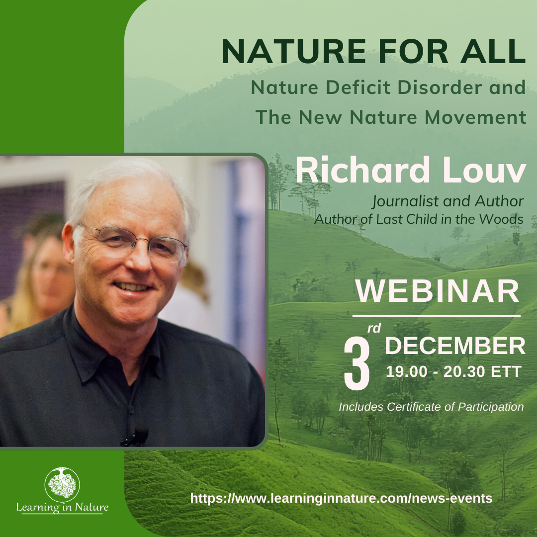 Webinar with Richard Louv: 3 December 2025.. Richard Louv Verkkoseminaari 3 joulukuuta 2025