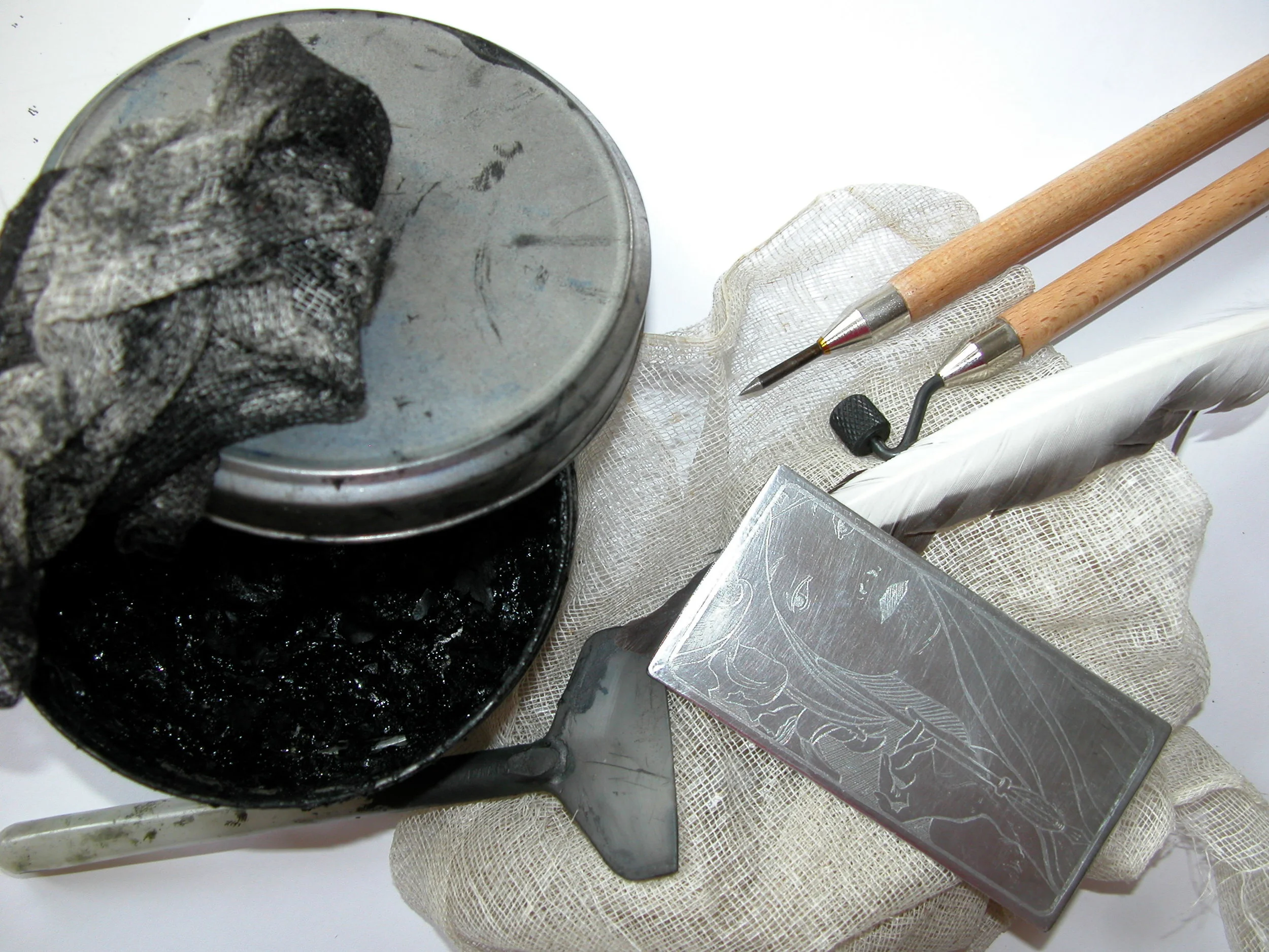  inchiostro e punte per l’acquaforte 