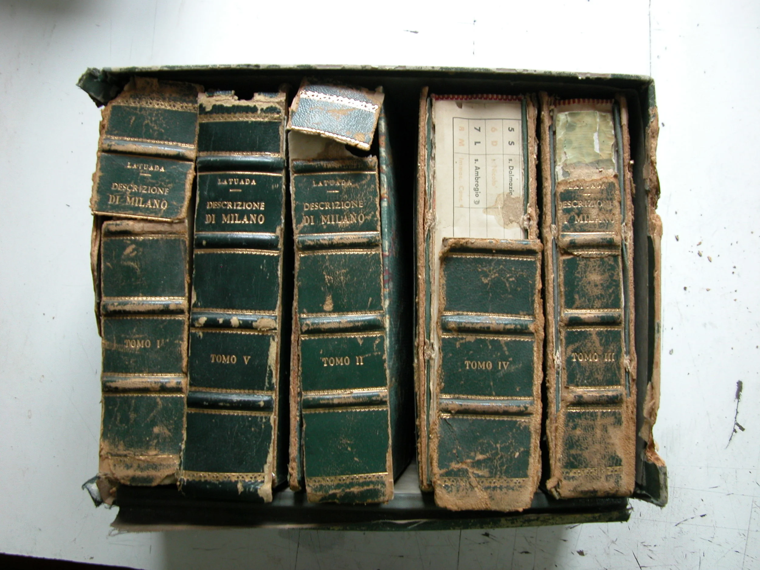 Legatura moderna in mezza pelle con cofanetto