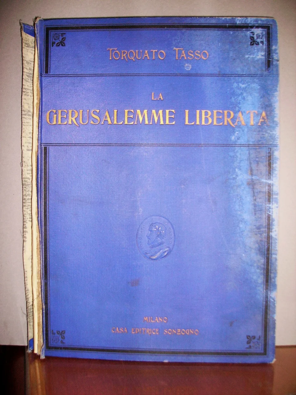 Legatura in tela compromessa dall' umidità