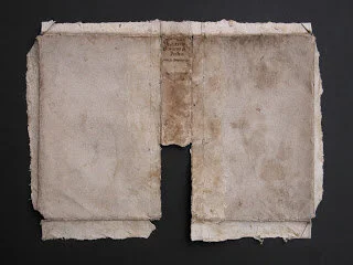 Legatura in cartonato rustico con metà dorso