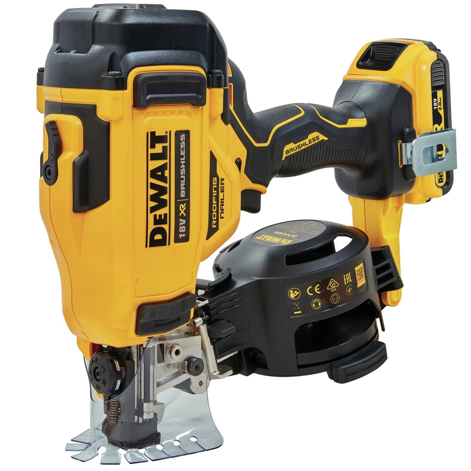 Dewalt DCN45RN 18v XR Roofing Coil Nailer with Battery — Sacrofast