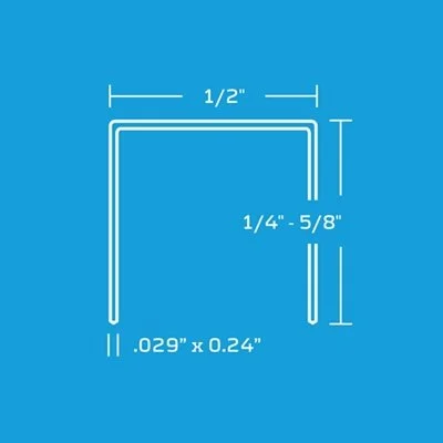 72/12MM HARDENED (NK) GALVANISED STAPLES - BOX QTY 18,200