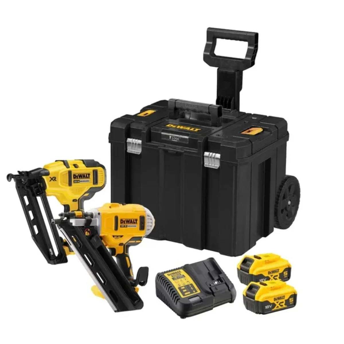 DeWALT DCK246P2T 18V XR Brushless Nailer Twin Kit - 2 X 5AH
