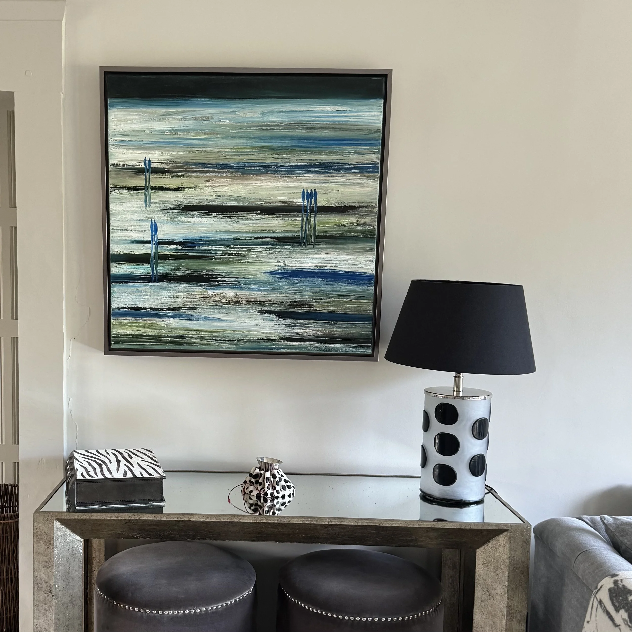 Art for living room in Wimbledon by Jo Holdsworth