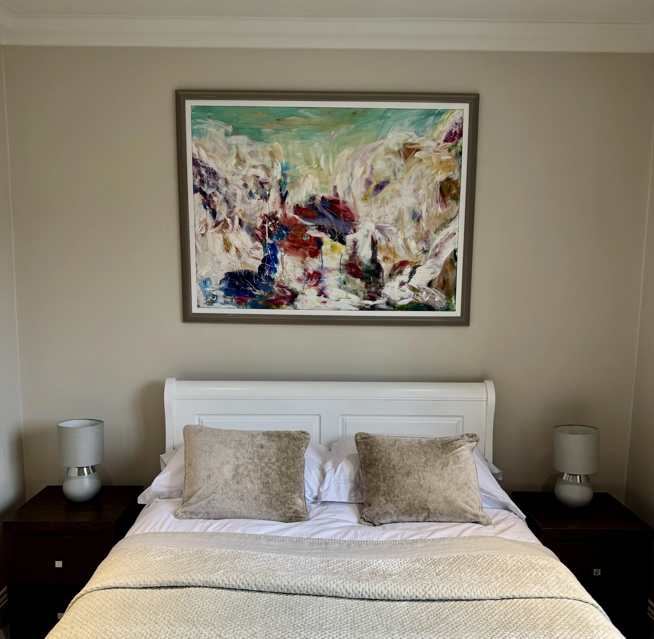 Art for bedroom in Central London by Fereshteh Stoecklein