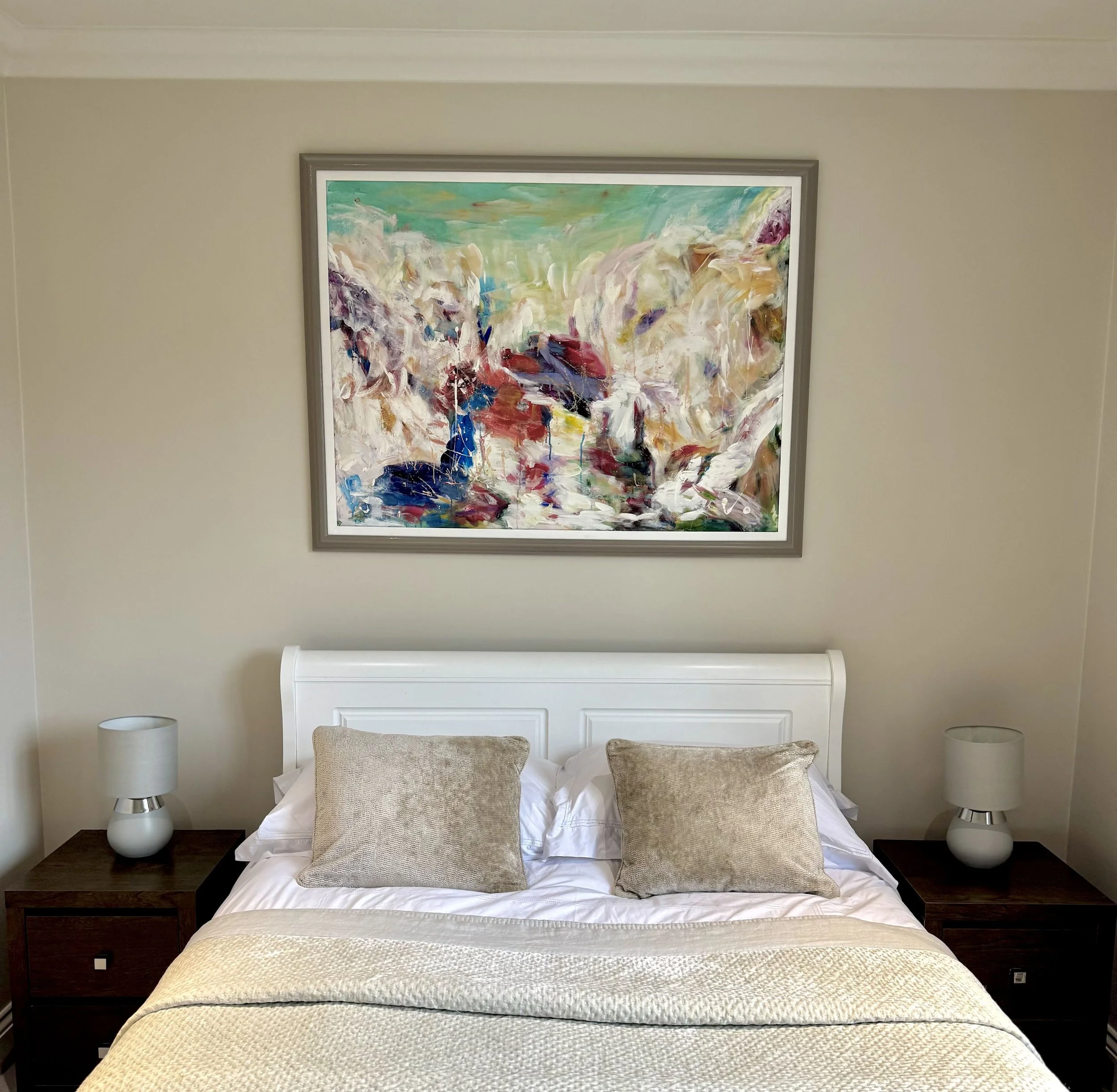 Art for bedroom in Central London by Fereshteh Stoecklein