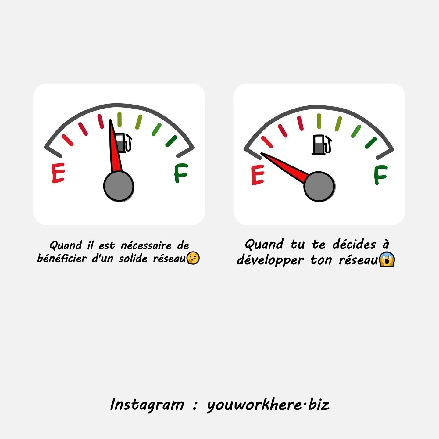 Quand il est n&eacute;cessaire de b&eacute;n&eacute;ficier d'un solide r&eacute;seau🤔 VS Quand tu te d&eacute;cides &agrave; d&eacute;velopper ton r&eacute;seau😱 #Reseautage #Network #Networking #Entrepreneur #Entrepreneuriat #Freelance #Ind&eacute