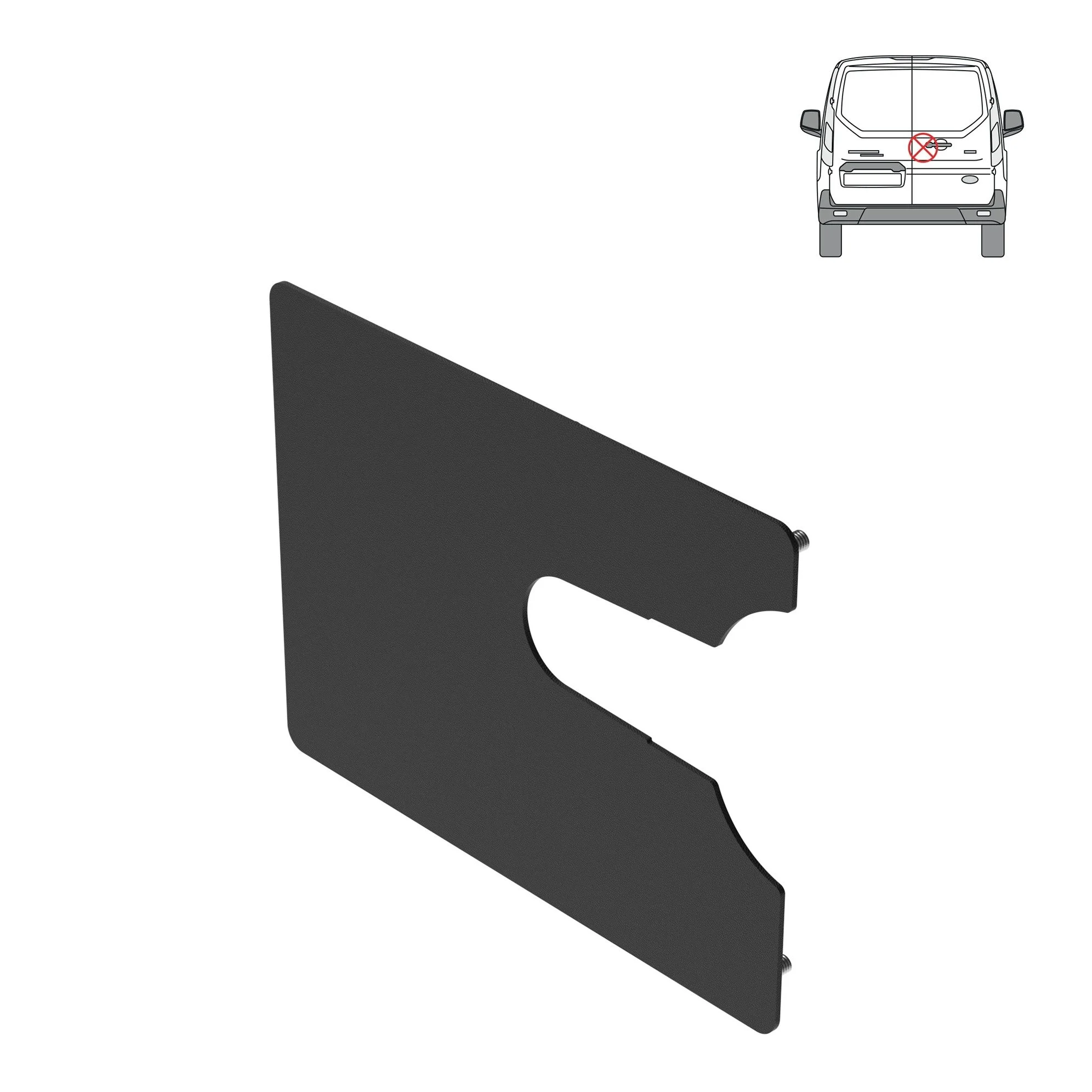 External Shield - Rear - Twin Doors - Ford Transit Connect 2014 - 2024