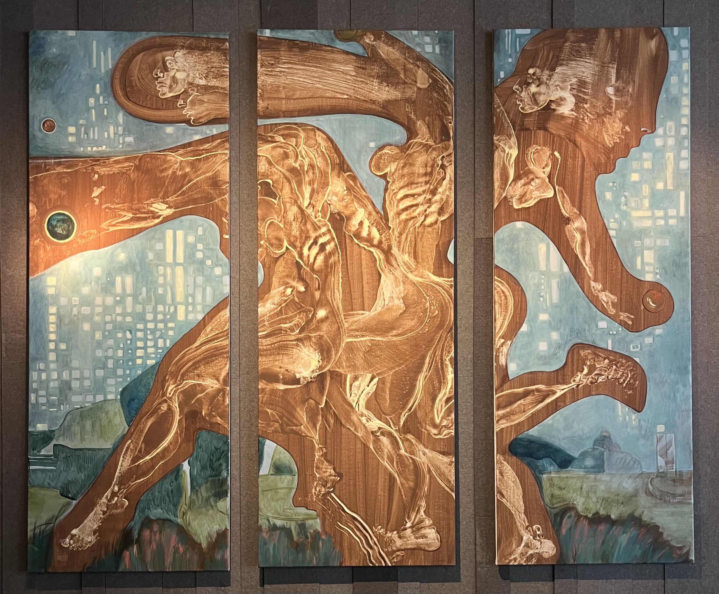 ‘Throwing Like A Girl’
Triptych (3x 70*190cm)
Pigments, oil, oil stick on canvas
2026