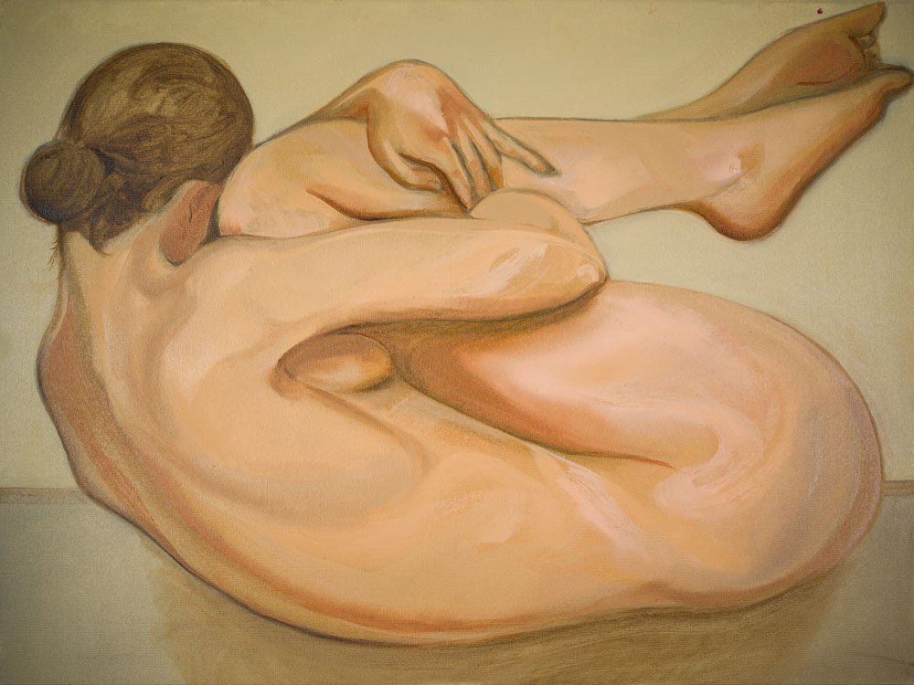 "Fitting in II "
Oil on linen
80x60 cm
2024