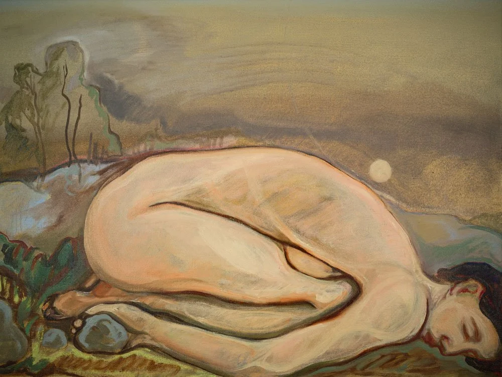 "Zwerfkei (Boulder)"
Oil on linen
80x60 cm
2024